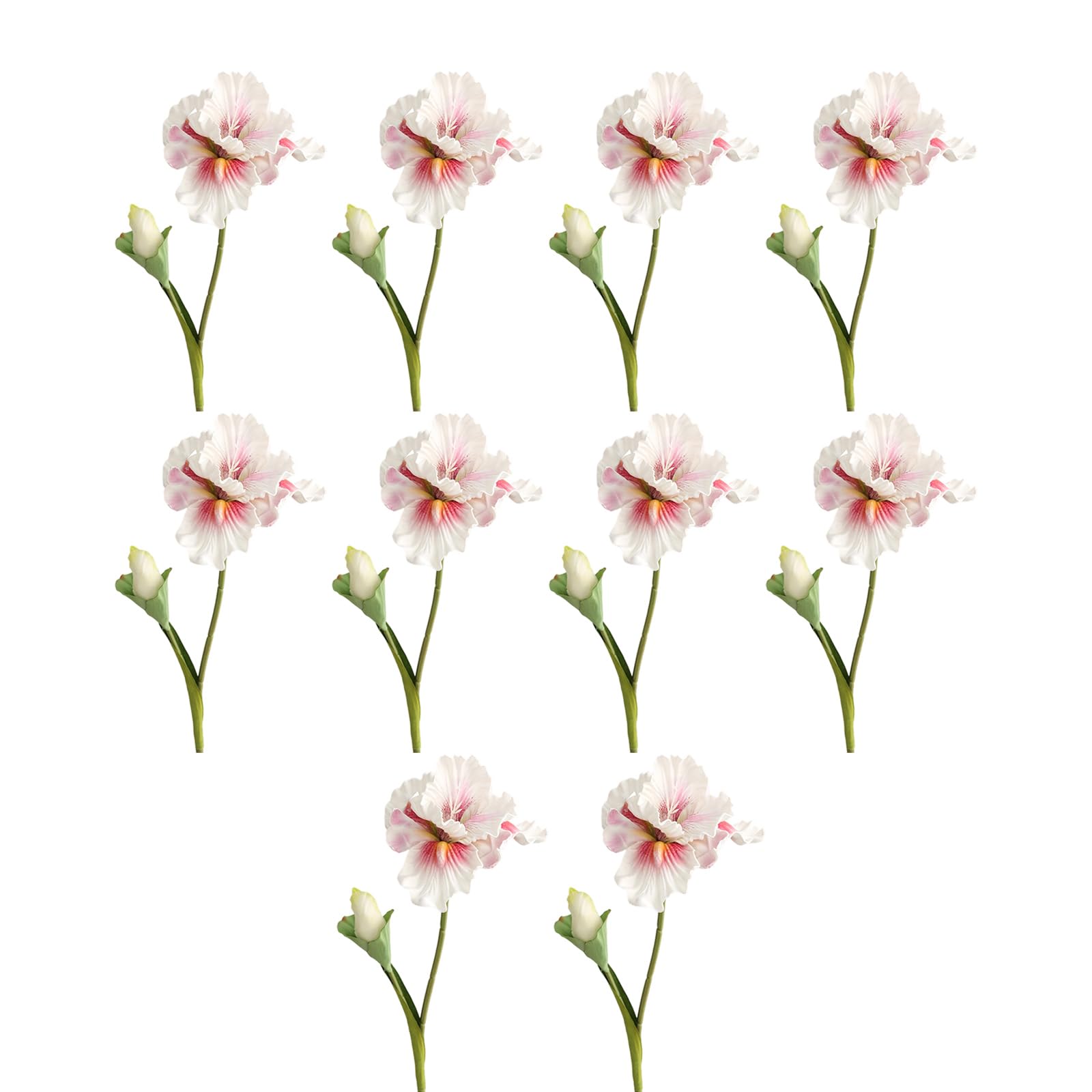 Nucelit 10PCS Artificial Flower 17.7Inch High for Home Decoration Vase Arrangements Wedding Bouquets PartyTable Centerpieces Wedding Christmas Flower Decoration