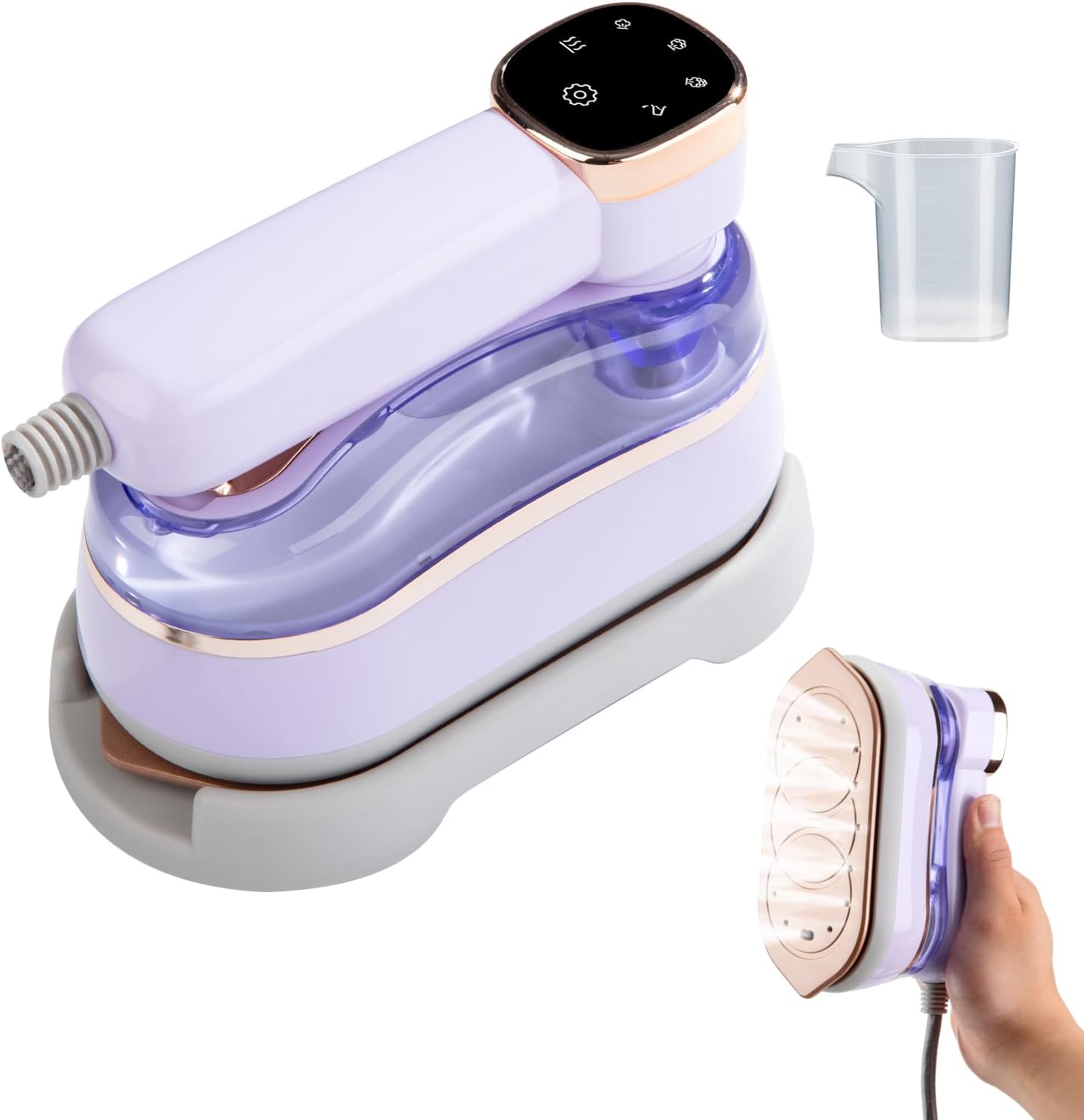 Travel Steamer Iron for Clothes, Small Portable Steam Iron, Steamer and Iron 2 in 1, Steam Iron Handheld, 3 Seconds Fast Heating, Suitable for Travel,Home and Dorm,Mini Steam Iron（Violet）
