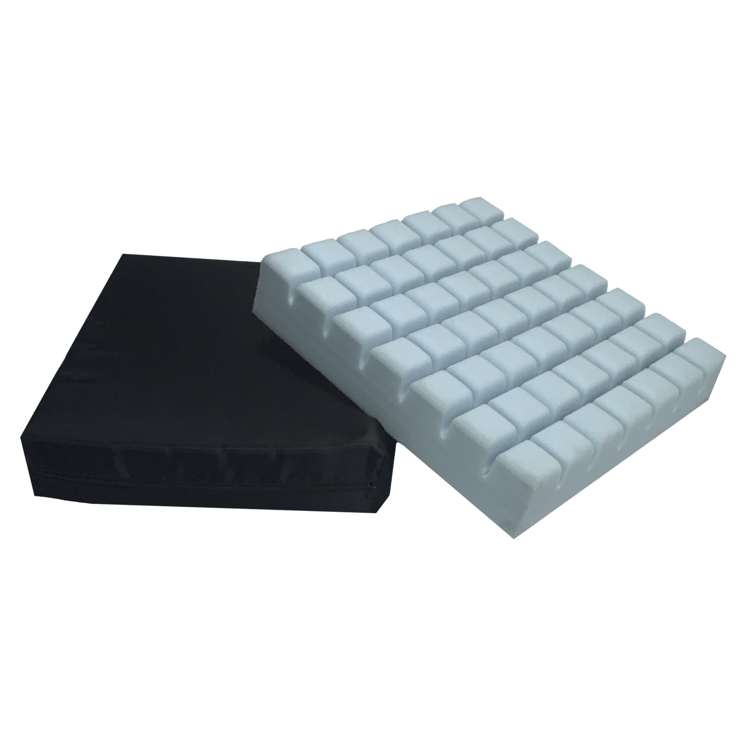 Cojín Antiescaras Ranurado- Cojín Silla de Ruedas ortopedico para coxis y lumbares con Funda Impermeable y Transpirable y Relleno en Espuma HR Confort.
