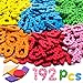192 Piezas Letras Magnéticas en Gomaespuma de Colores con Formas Geométricas, Símbolos y Números - Imanes del Alfabeto Educativos para Niños de Preescolar para Aprender Jugar o Pegar en la Nevera