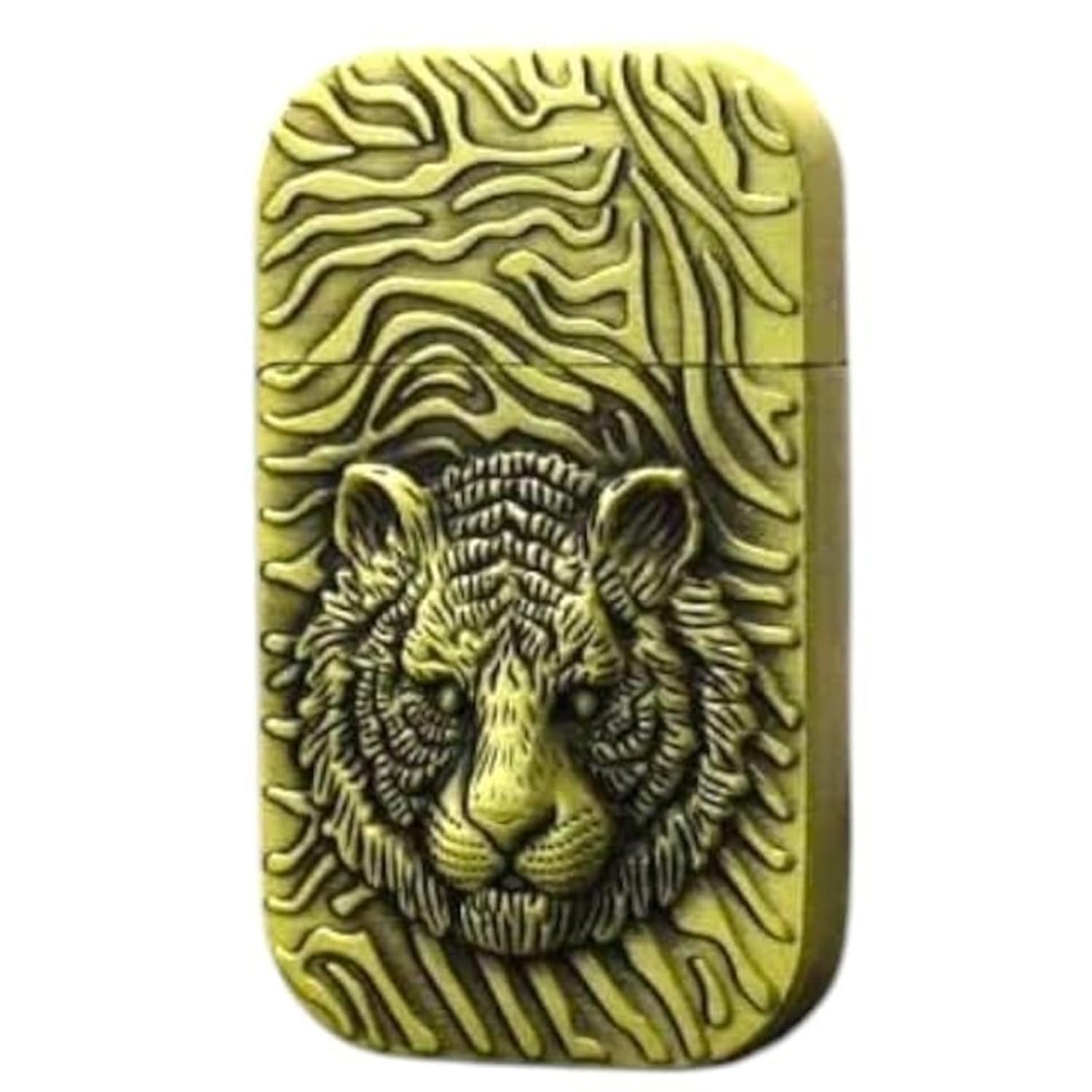 VRINDVASINI Premium Essential Pocket Lighter - Slim Metal Body | Windproof Refillable Cigarette Lighter | Stylish Silver Tiger Design for Men-image-31