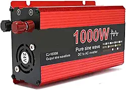 Inversor de onda senoidal pura 2200W tensão DC 12V/ 24V para AC 220V transformador conversor de energia Inversor solar adequado para automotivo, doméstico, ao ar livre, camping