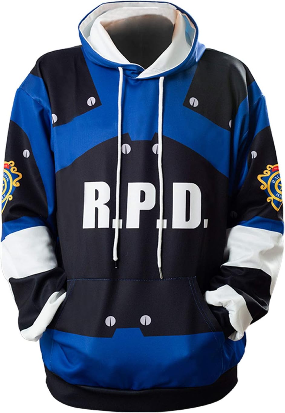 Paniclub Unisex adult Cosplay Costume Hoodie Halloween Resident Secret Service Evil Full Set Outfits X-Large Hoodie3