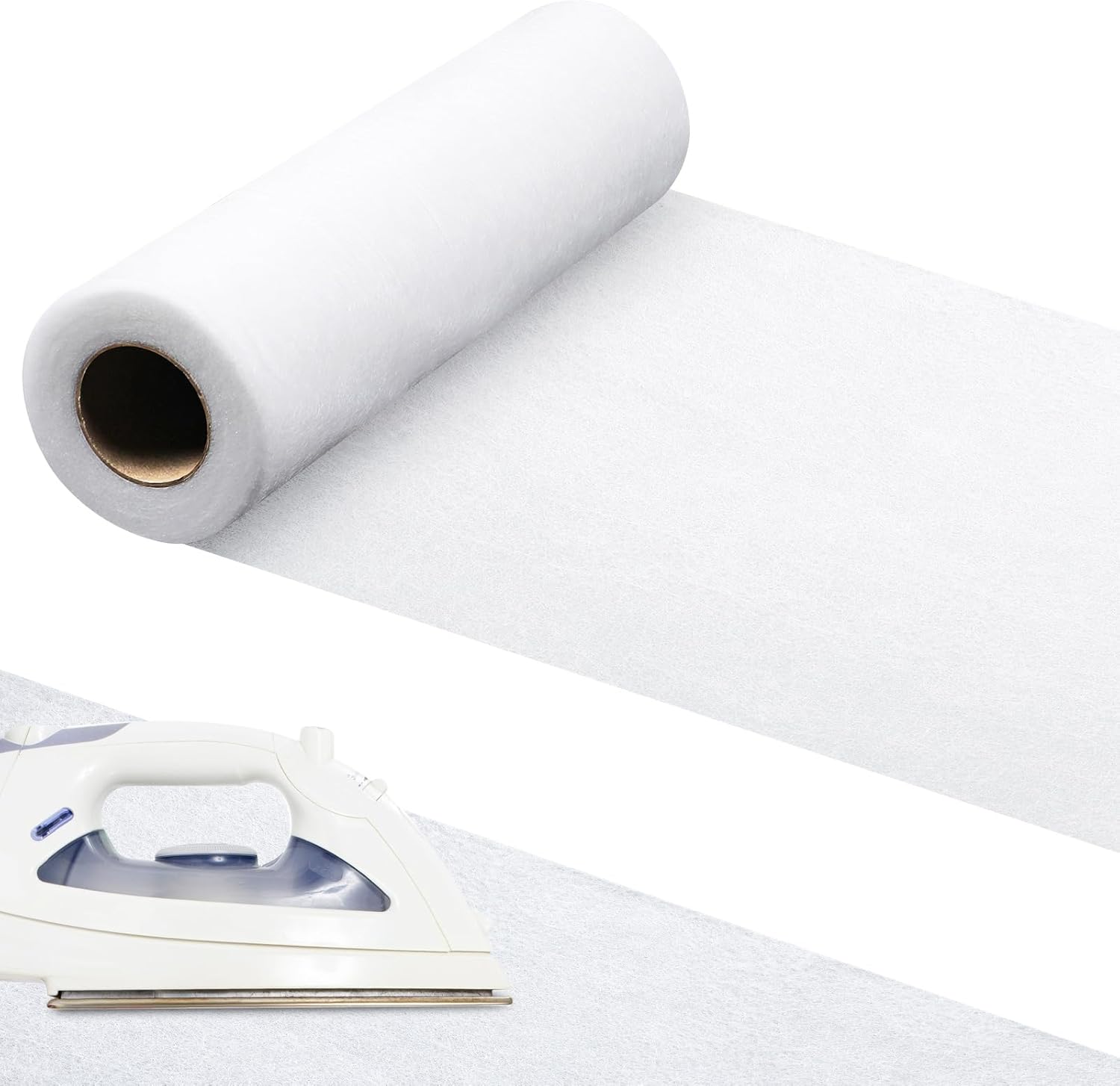 Tegeme Double Sided Fusible Web, 12 Inch x 30 Yard Iron on Adhesive Fusible Interfacing Bonding Web for Sewing Fabric Supplies DIY Crafts Making (Light Weight)