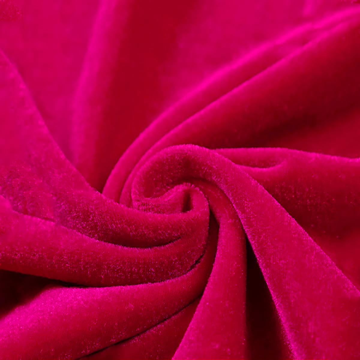 Medium Thick Stretch Velvet Fabric 160cm Wide Velour Fabric Sold by Meter for Upholstery Curtain Home Furnishing Backdrops Upholstering Furniture Tablecloths(Color:11 hot Pink)