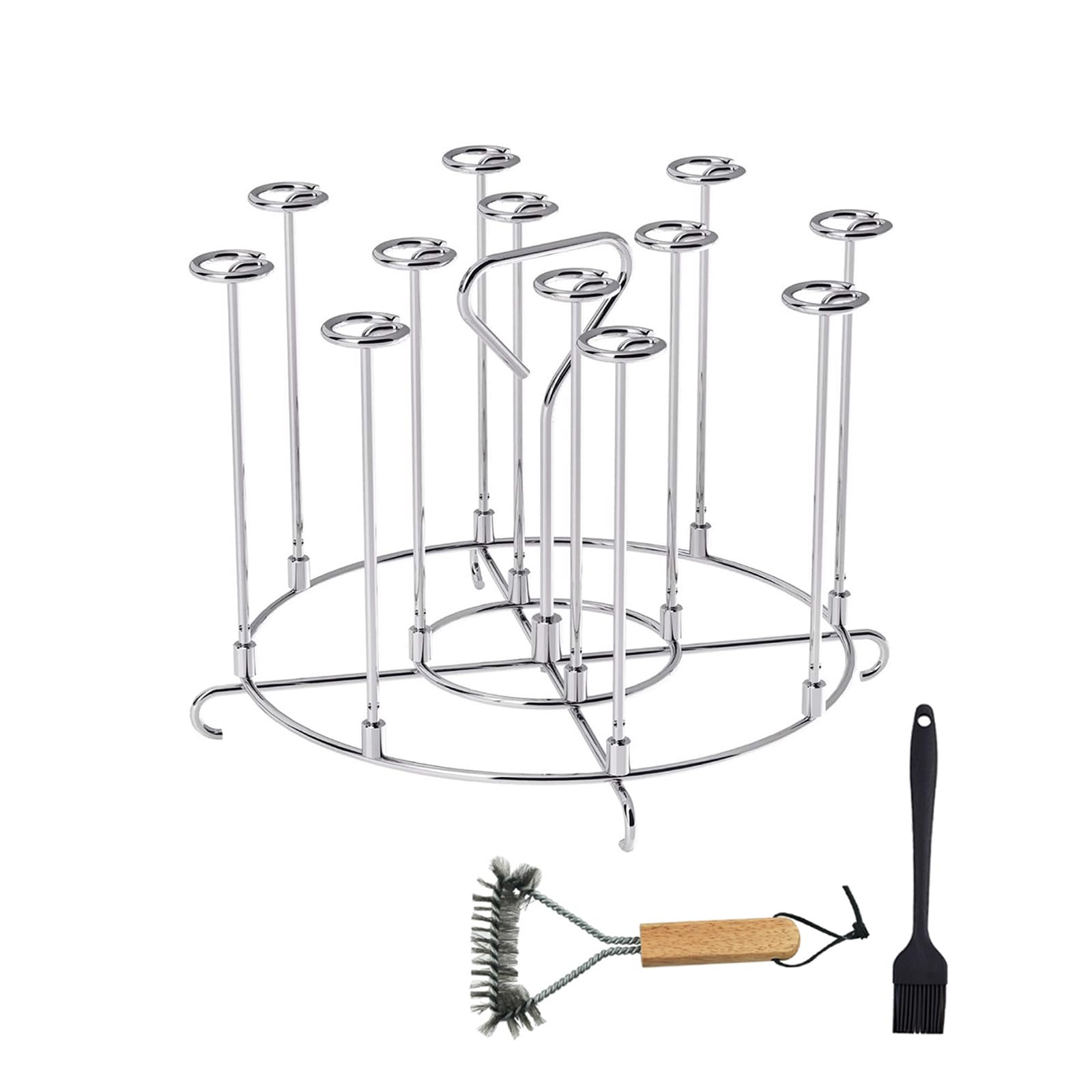 Spießständer Aus Edelstahl 304 – Für Luftfritteuse & Instant Pot, 15 Spieße, Antihaftbeschichtet