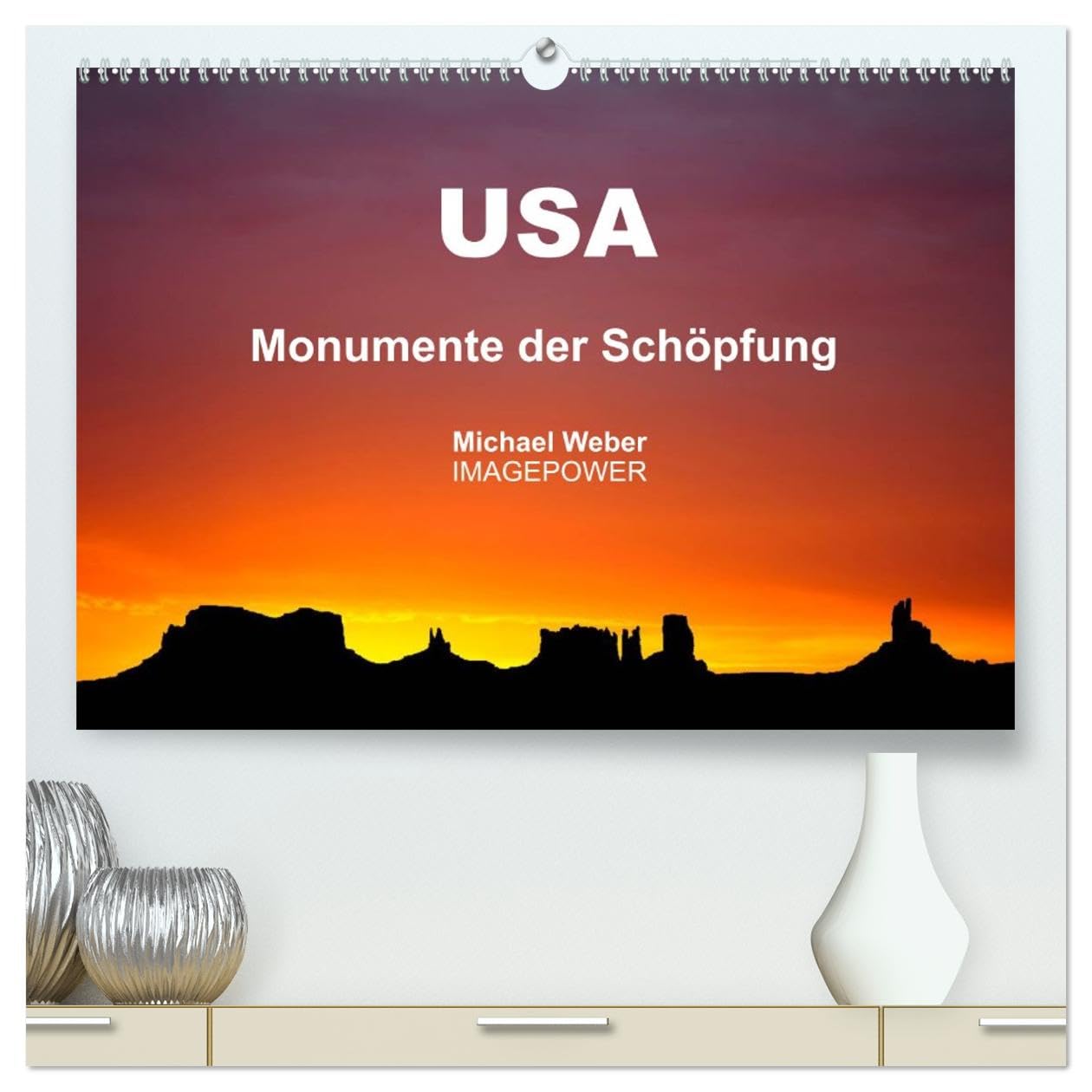 Calendrier 2026 USA beau livre mural grand format A2 idée cadeau pour passionnés de voyage