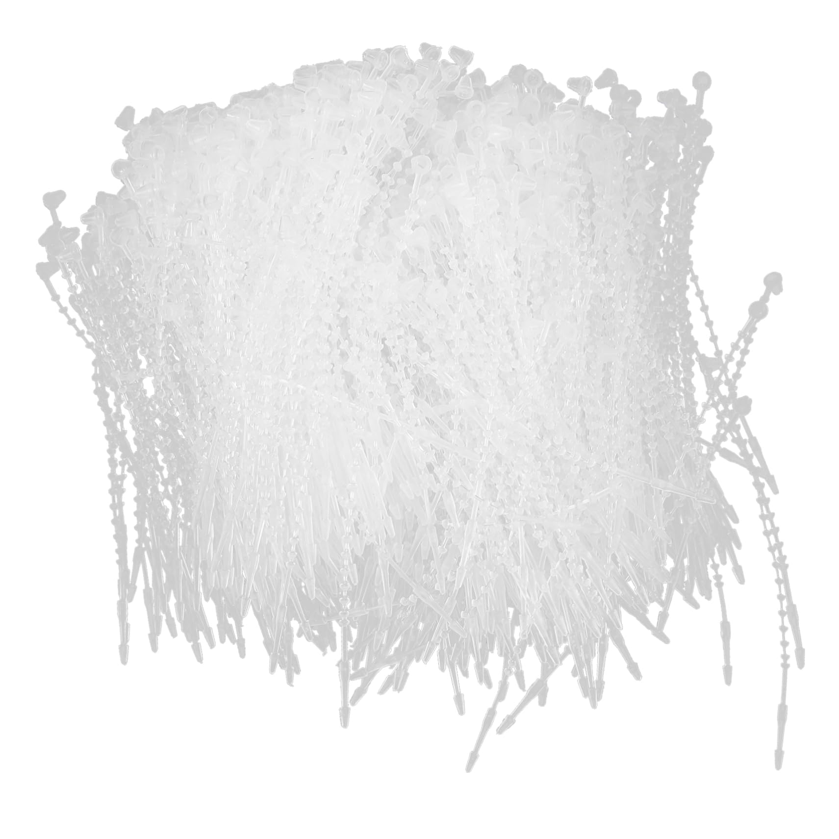 Mikikit Tag Fastener White Loop Garment Tag Plastic Tag Ties Simple and Decorative Easy to Operate