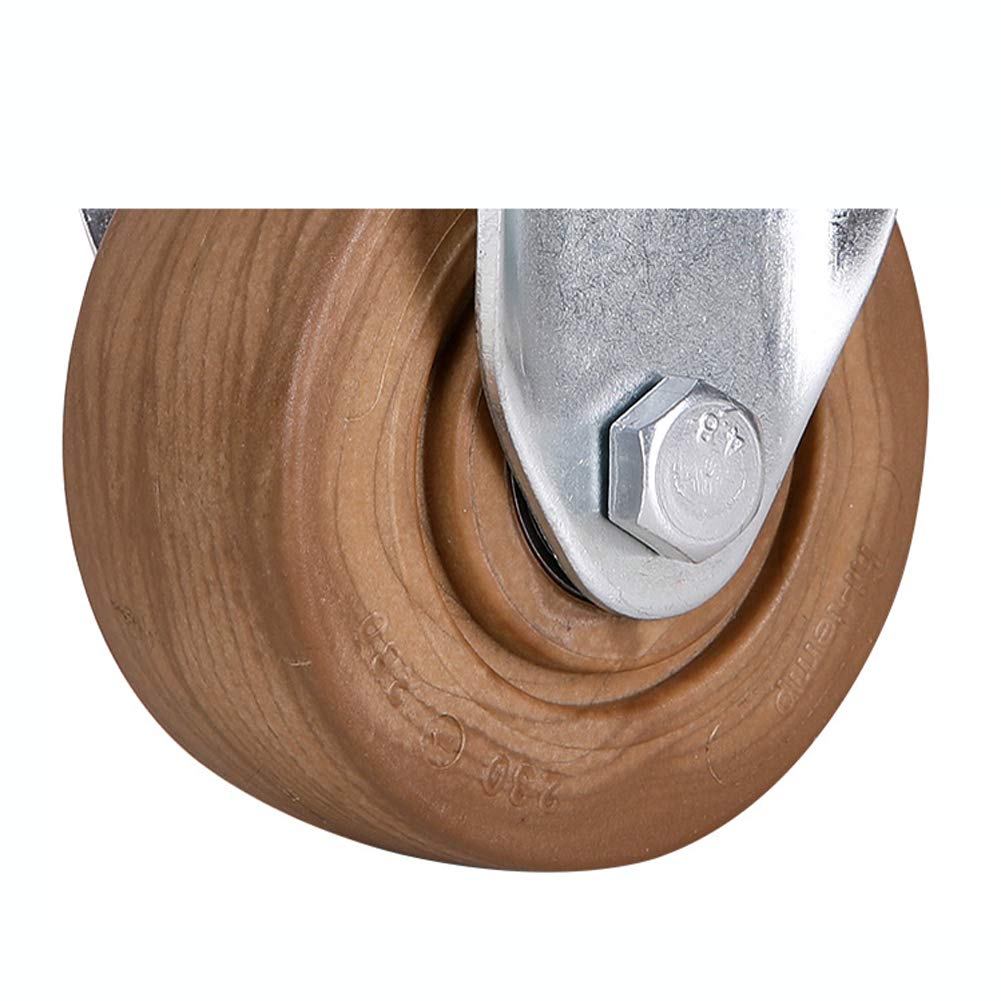 Ruote in Nylon Resistenti da 75 mm, 100 mm e 125 mm, capacità di carico 400-480 kg, silenziose, industriali, girevoli, con Freno, per mobili da Fabbrica, carrelli e forni (3'', 4'', 5'').