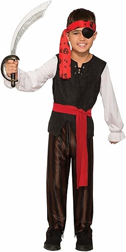 Forum Novelties Disfraz de niño pirata renegado para niños, Multi Color, talla única