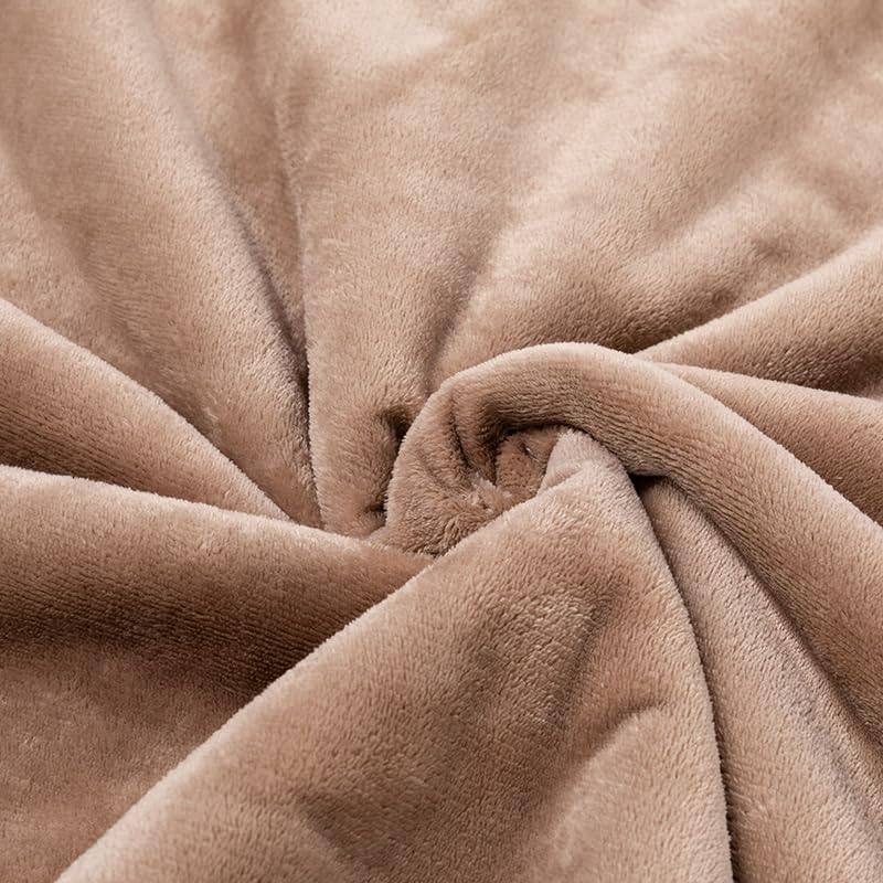 Maidewow Brown Dog Blanket Waterproof Pet Blankets for Couch Bed Cover Reversible Fluffy Jacquard Blankets Leakproof Sofa Cat Throw Fleece Blanket Washable -Brown,M - Image 2