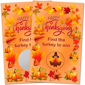RokAPary Happy Thanksgiving Scratch Off Game, Find