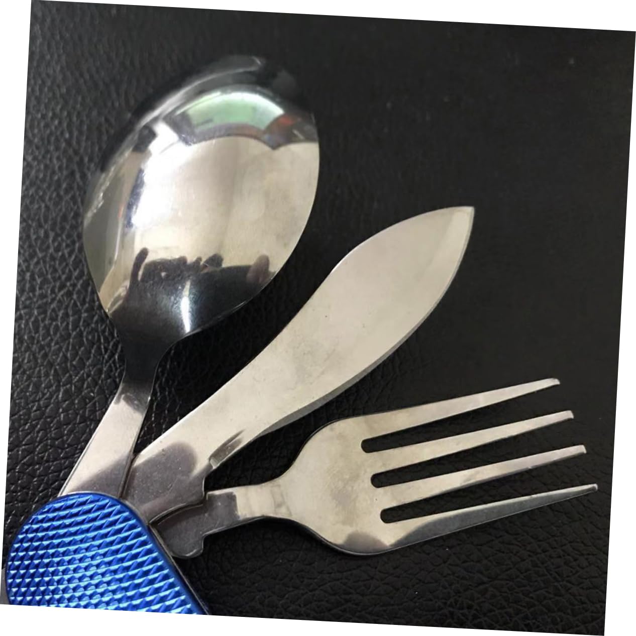 BESPORTBLE 3 Set stoviglie pieghevoli portatili chiudibili pieghevoli posate da viaggio posate da campeggio bacchette cucchiaio forchetta Multifunzione