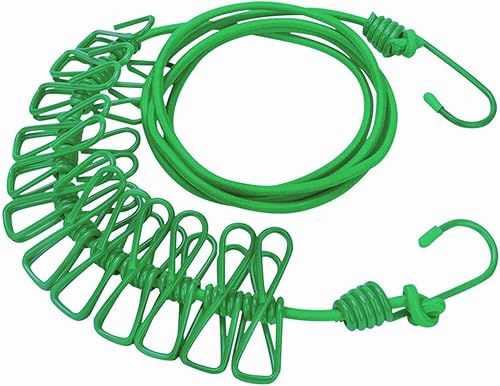 Miniatura 8 de ALINNA Tendedero portátil retráctil, tendedero de viaje con 12 pinzas para la ropa para secar en interiores, accesorios de campamento al aire libre