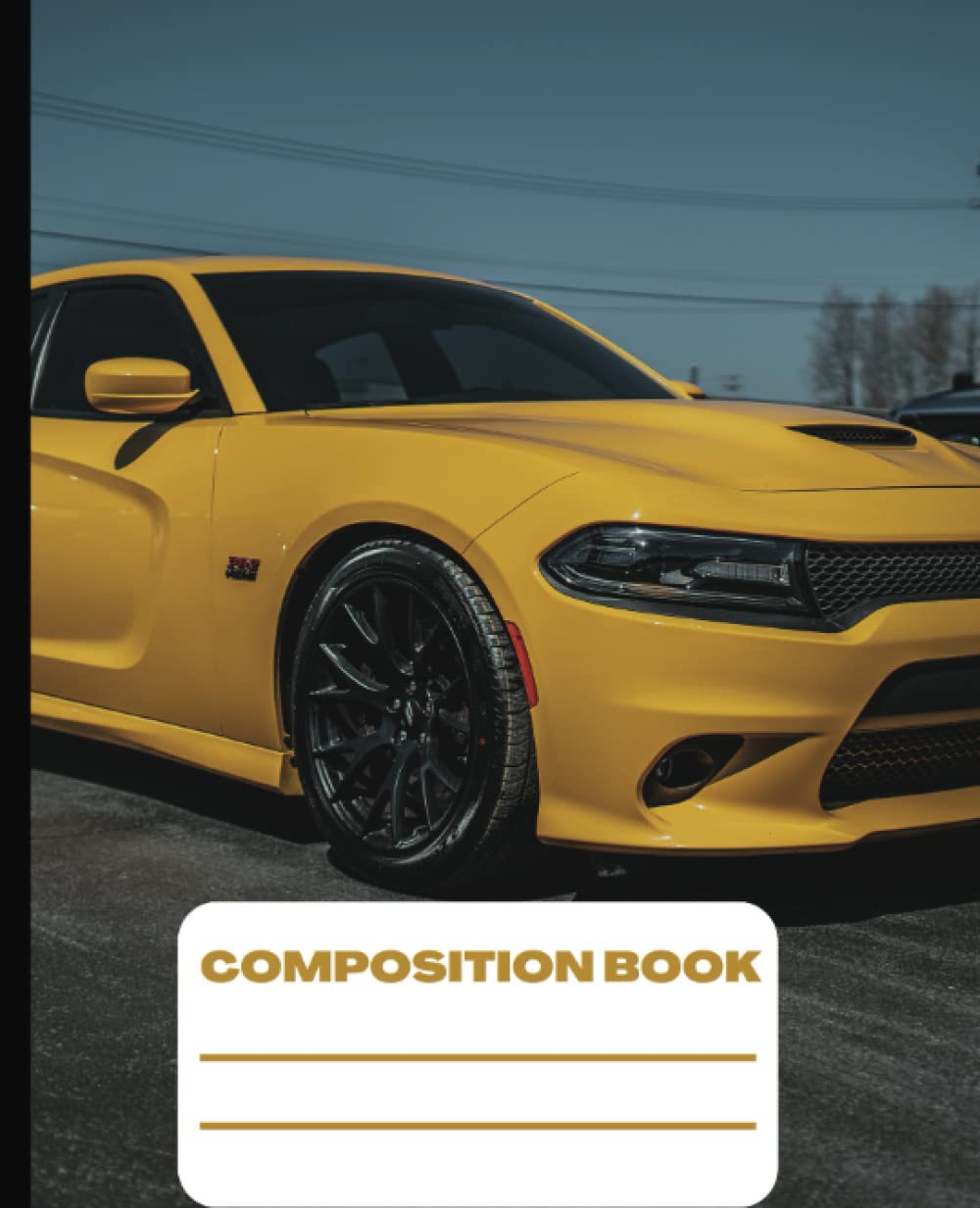 Composition Book Wide Ruled 100 Pages 7.5 x 9.25 Dodge Charger