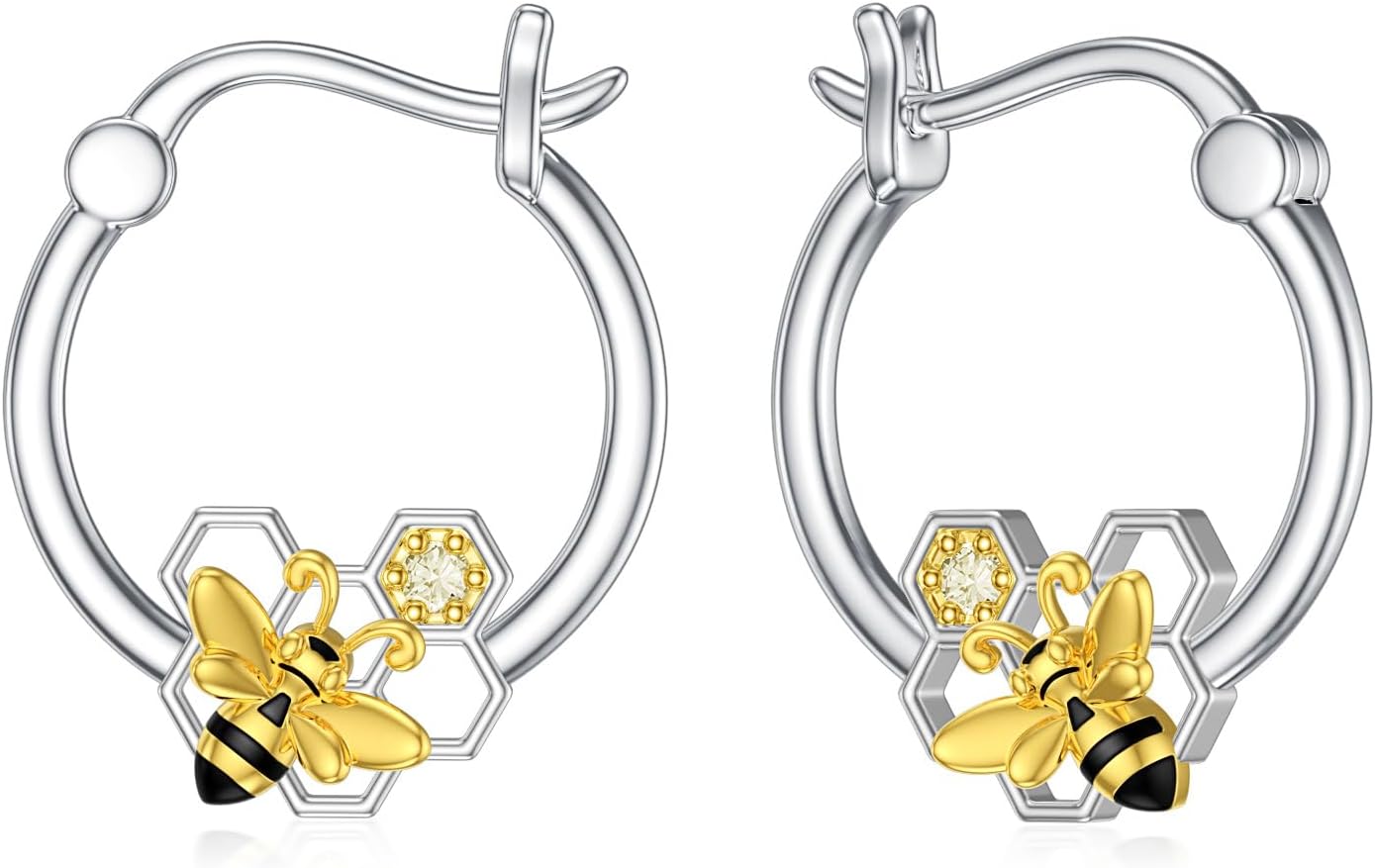 VONALA Cute Animal Hoop Earrings 925 Sterling Silver Mermaid / Hamster / Cow /Pig / Highland Cow / Hedgehog / Dinosaur / Bee / French Bulldog / Giraffe / Elephant / Ladybug / Celtic Huggie Hoop Earrings Animal Jewellery Gifts for Women Girls