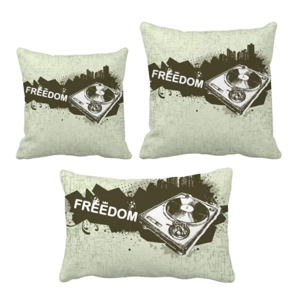 Housse de coussin hip-hop phonographe pour une ambiance salon urbaine