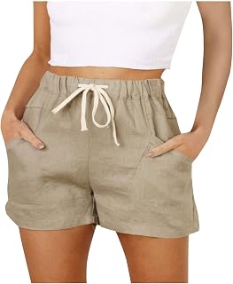 Cargo Shorts for Women Shorts for Women Casual Summer Fashion Drawstring Belted Solid Color Lounge Shorts for Women