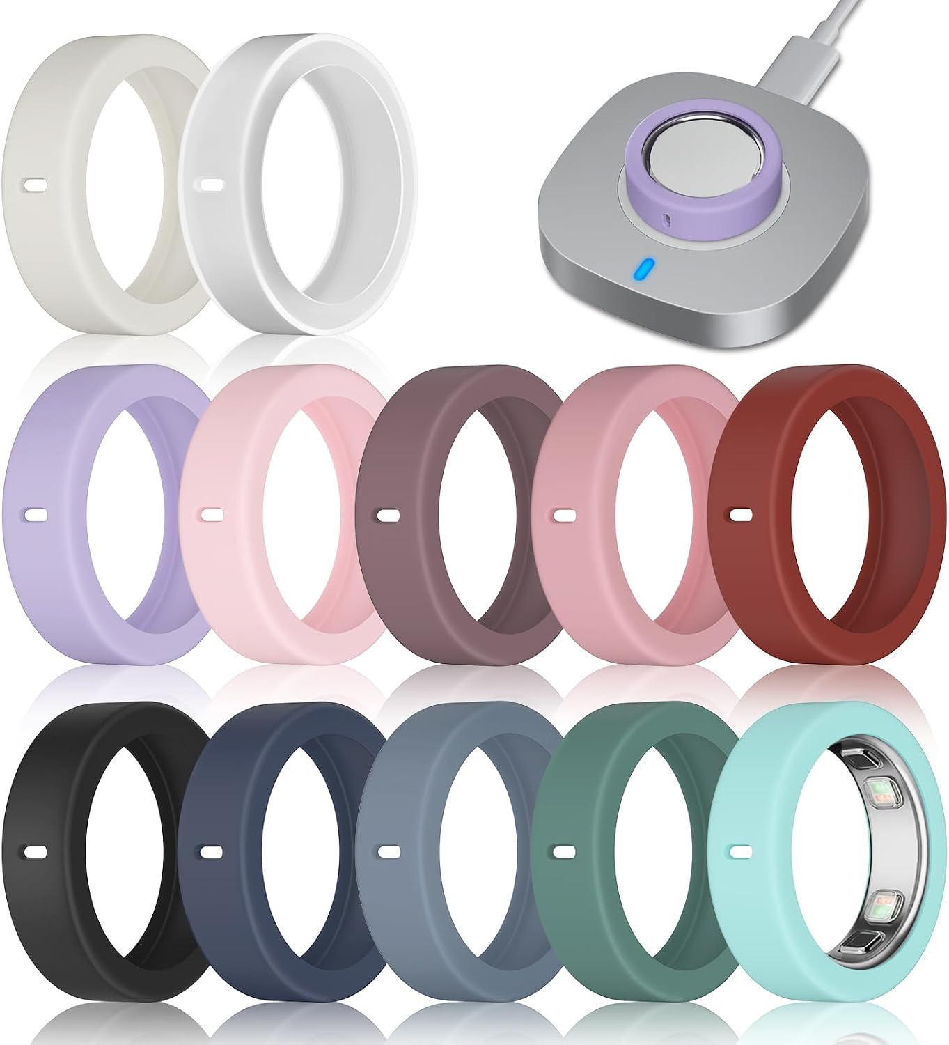 12 Pack Ultra-Thin Cover Compatible with Oura Ring Gen 5