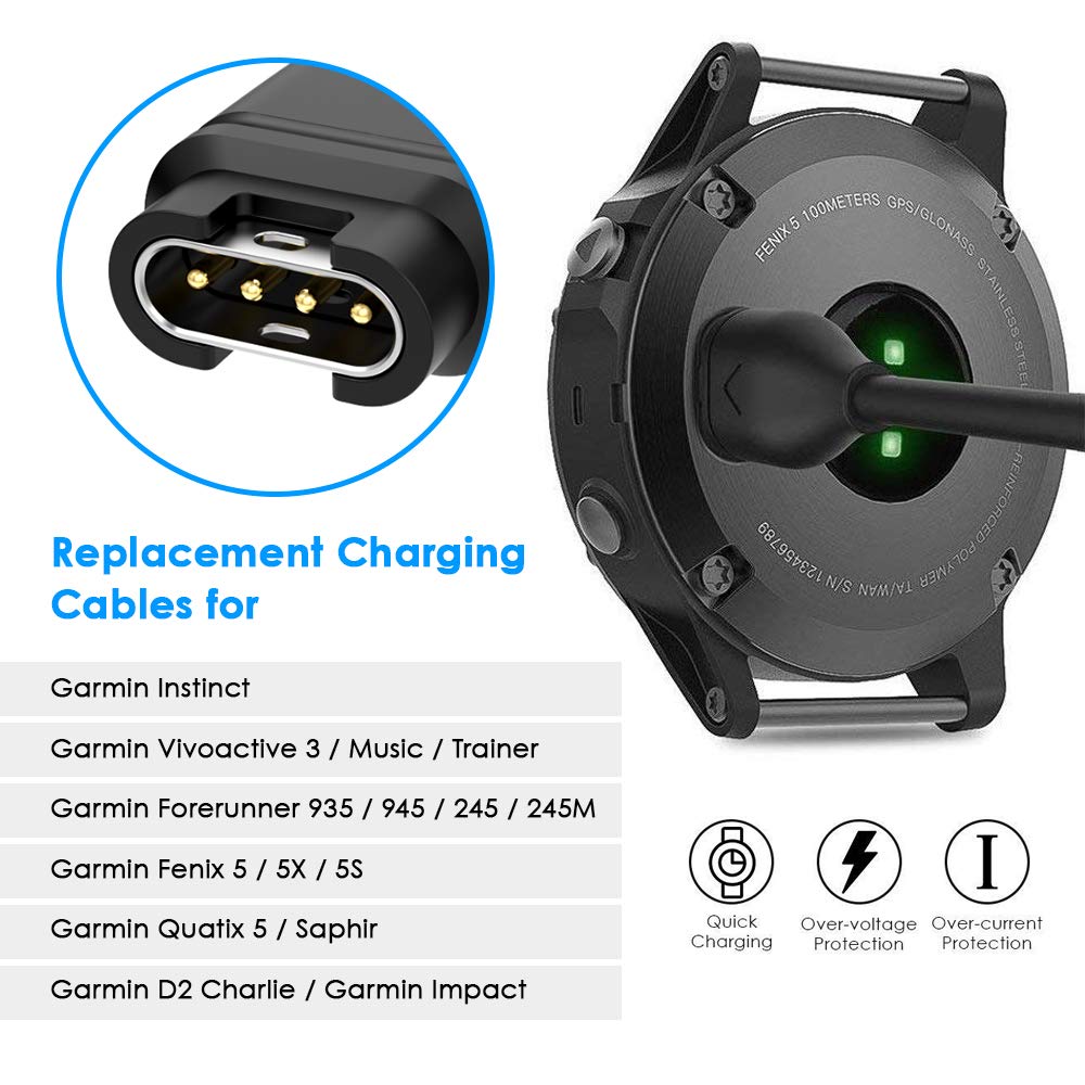 Black Friday Sale 2022 QIBOX Charger Cable Compatible with Garmin Vivoactive 4, 2-Pack Vivoactive 3 4 4S Venu Sq Music Replacement USB Charger Date Sync Cord with Dust Plugs Protector for Fenix 5 6 6S 6X/Instinct Smartwatch Cheapest 🛒 QIBOX Charger Cable Compatible with Garmin Vivoactive 4, 2-Pack Vivoactive 3 4 4S Venu Sq Music Replacement USB Charger Date Sync Cord with Dust Plugs Protector for Fenix 5 6 6S 6X/Instinct Smartwatch