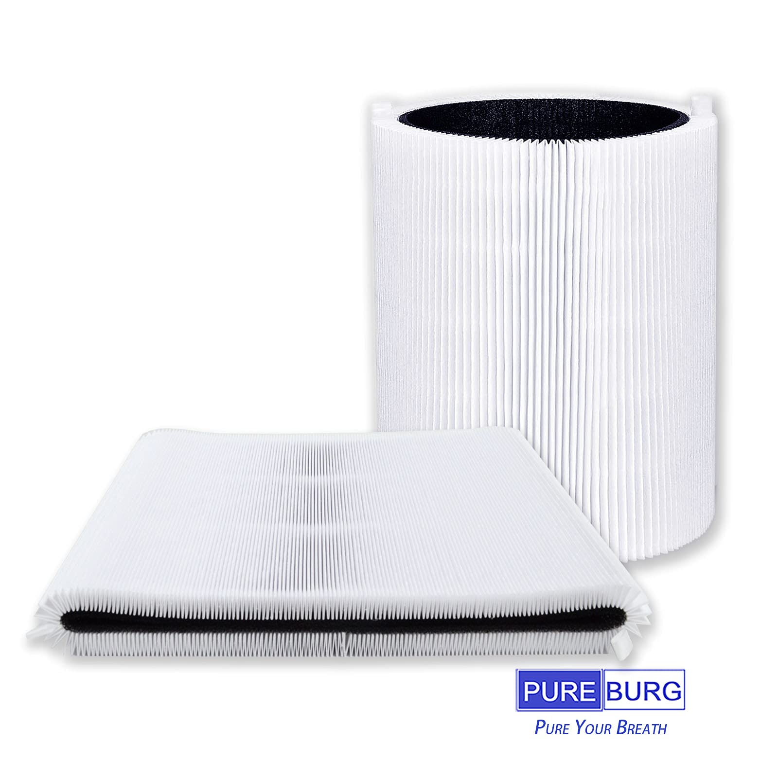 PUREBURG 2-Pack Replacement HEPA Filter Compatible with Blueair Blue Pure 311 Air Purifier, Part Number F311PACF105618
