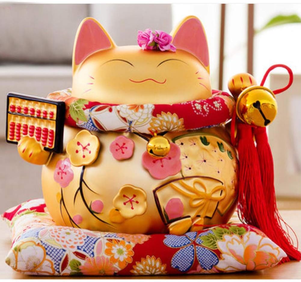 Japanese Porcelain Maneki Neko Lucky Cat Money Box Kuwait Ubuy