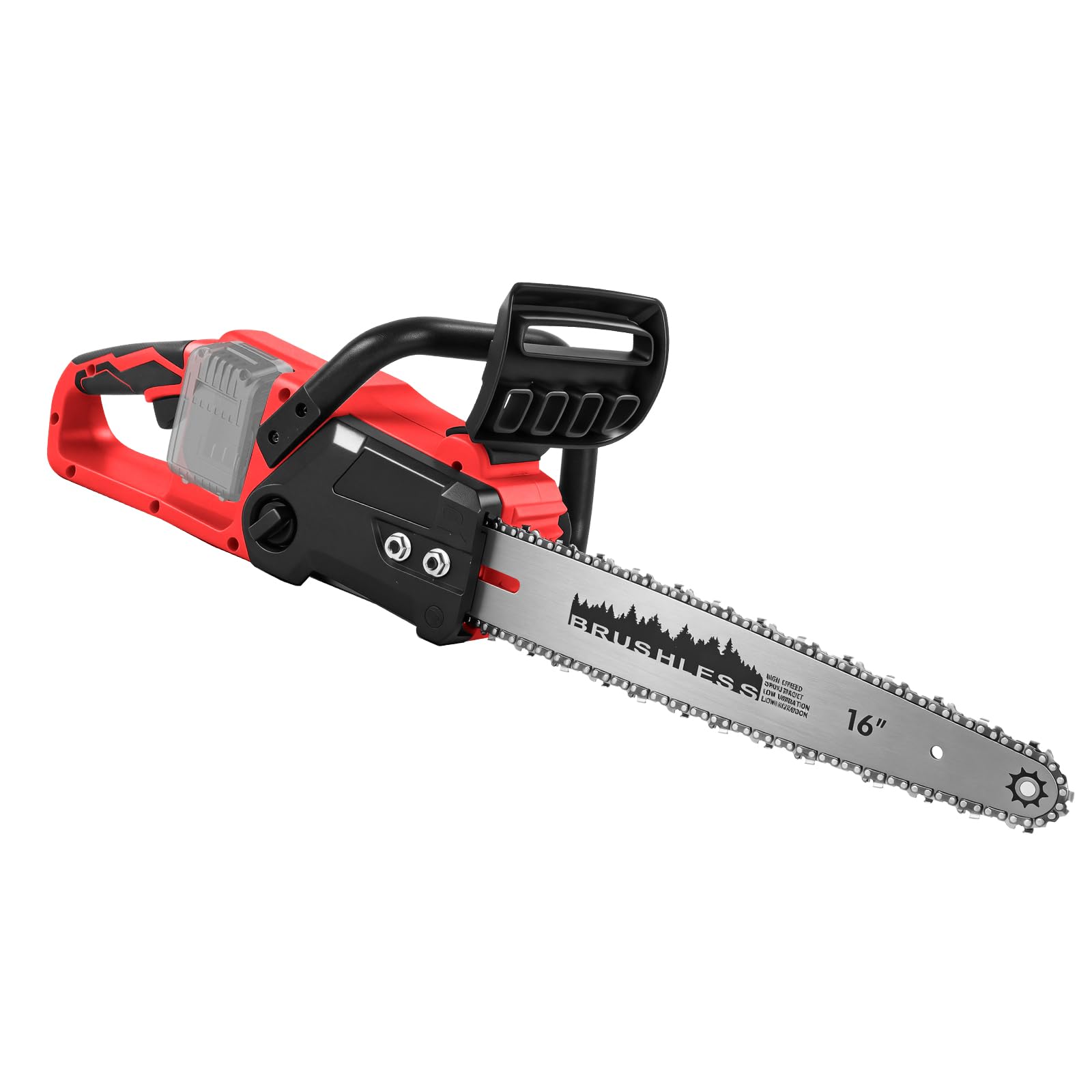 Photo 1 of ***BROKEN, SOLD FOR PARTS*** 36V 16 Inch Brushless Cordless Chainsaw, Dual 18V Battery Powered Electric Chain Saw for Milwaukee M18 18V (Battery Not Included), Auto Oiler & Tool-Free Tension for Wood Cutting & Tree Trimming