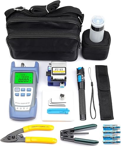 Miniatura 8 de FTTH Kit de herramientas de terminación de montaje de conexión en frío de fibra óptica Bolsa con localizador de fallas visuales Cuchilla de fibra