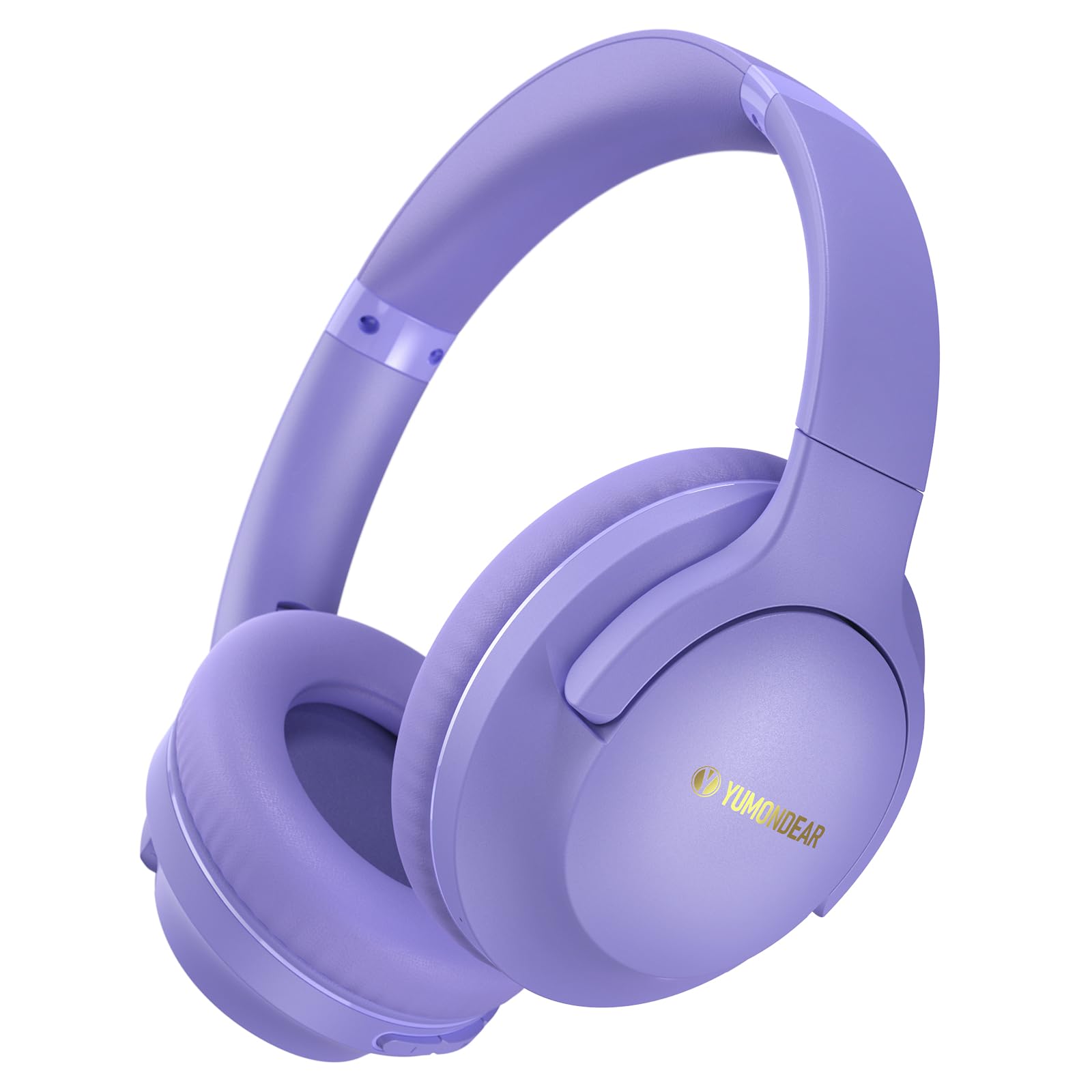 YUMONDEAR Kopfhörer Kabellos Bluetooth, 80 Std Spielzeit Bluetooth Kopfhörer Over-Ear mit 3 EQ-Modi, HiFi-Stereo Faltbares Bluetooth 5.3 Kopfhörer Bluetooth mit Mikrofon, für Handys/Laptops/PC, Lila