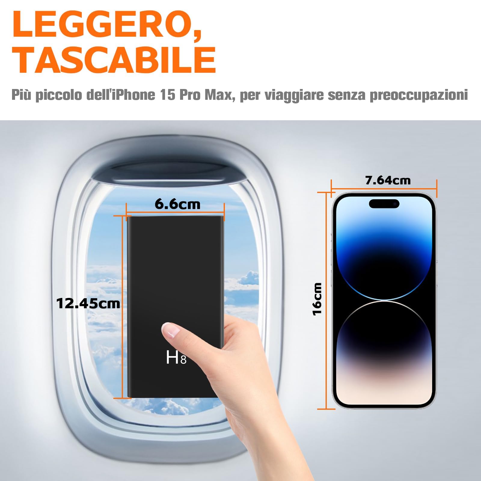 UYIKOO Telecamera Nascosta, Mini Telecamera Spia 5000mAh Power Bank, Portatile Spy Cam HD 1080P 20+ Ore Registrazione con Sensore di Gravità Visione Notturna