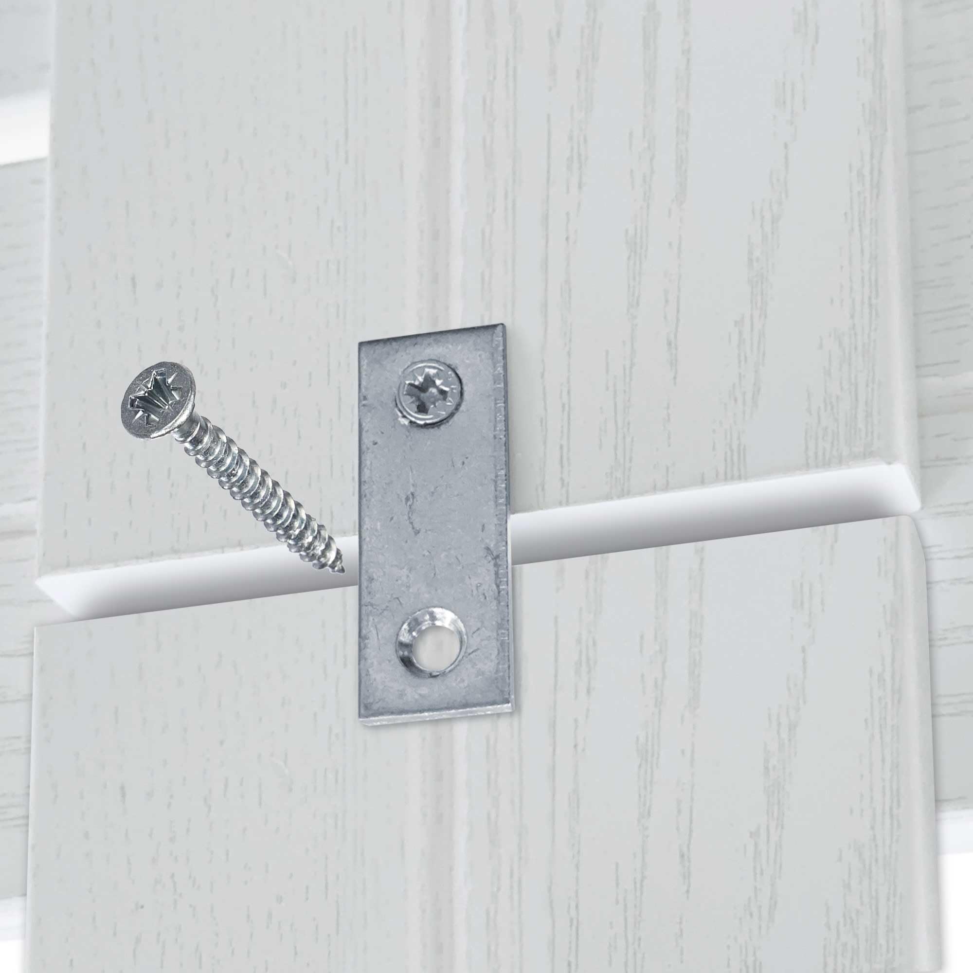 DHOME Cabecero de Madera reciclada DM con Patas Estilo Palet Horizontal Cama Palets Herrajes incluidos (Blanco Madera, 135cm)