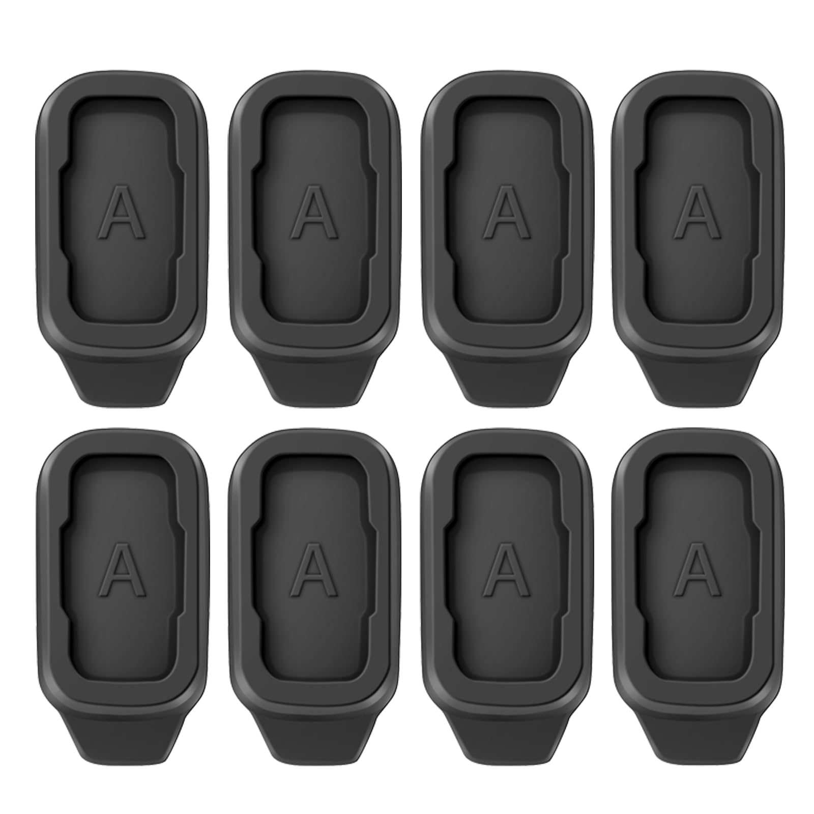 Chofit Accessories Compatible with COROS Pace 3/Pace 2/APEX 2, 2 Pro, 42mm, 46mm/APEX Pro/Vertix 2,1 Dust Plugs, Silicone Watch Charger Port Protectors Anti-dust Plugs Caps, 8-Pack (Style A-Black)