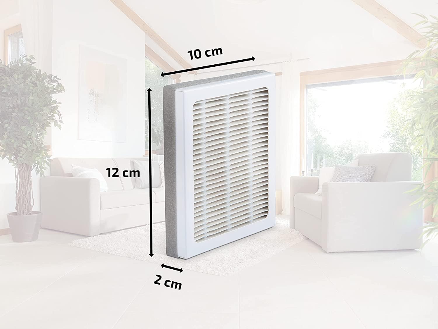 Soehnle Filtre de remplacement pour Airfresh Wash 500, pour une qualité d'air optimale, filtre à charbon actif interchangeable, filtre de remplacement pour de haute performance de nettoyage