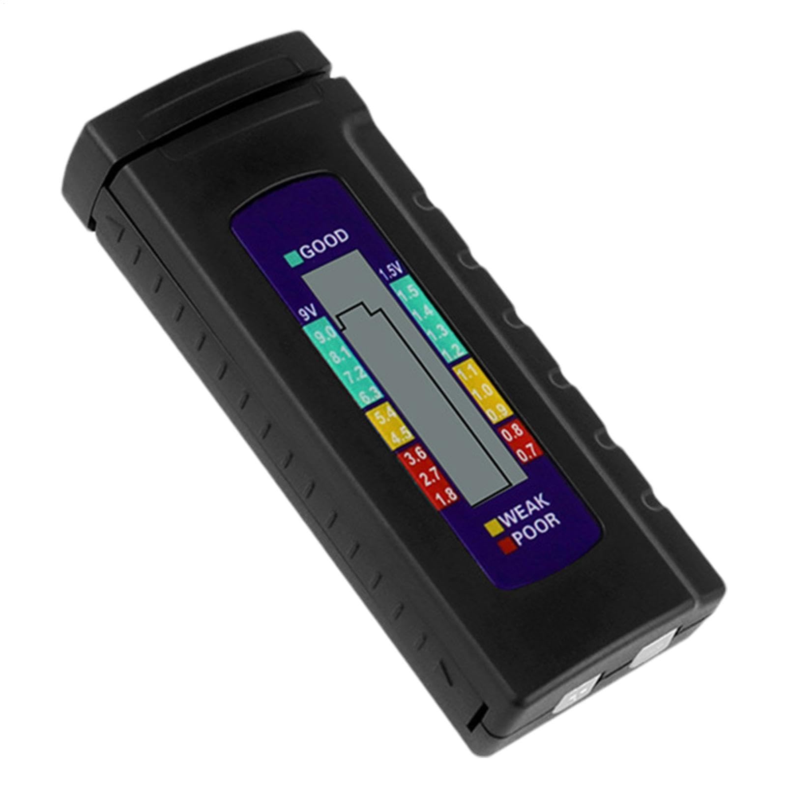 Small Battery Tester - Portable Battery Tester | LCD Screen Battery Tester Device | Household Battery Life Tester | AA AAA C D 9V Button Cell Tester |