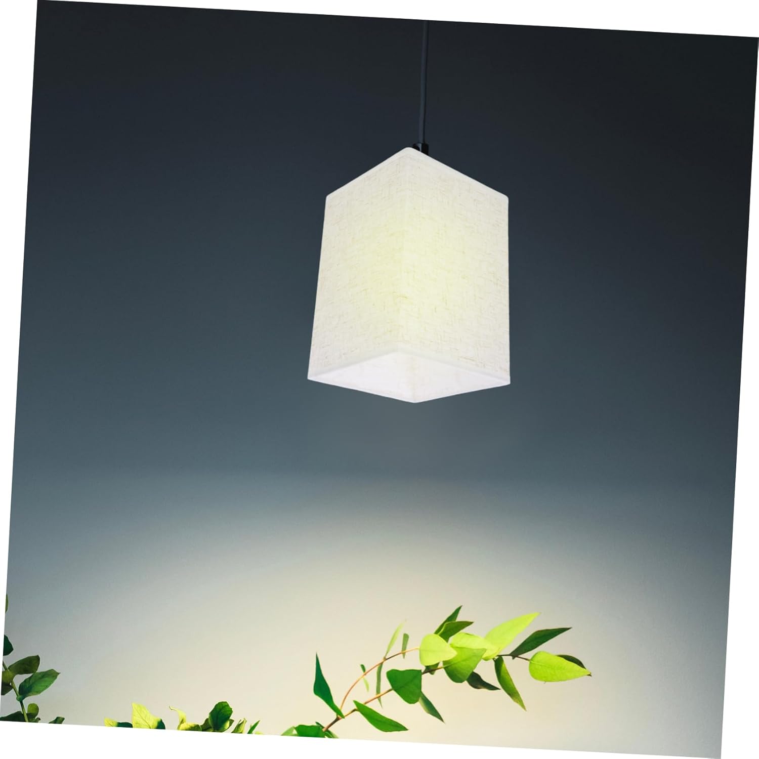 FOMIYES Office Decor Square Fabric Lamp Shade Replacement 4cm Burlap Lampshade Natural Cloth Light Shades Covers for Chandeliers Bedside Table Lamp Wall Sconce 2Pcs Lamp Shades