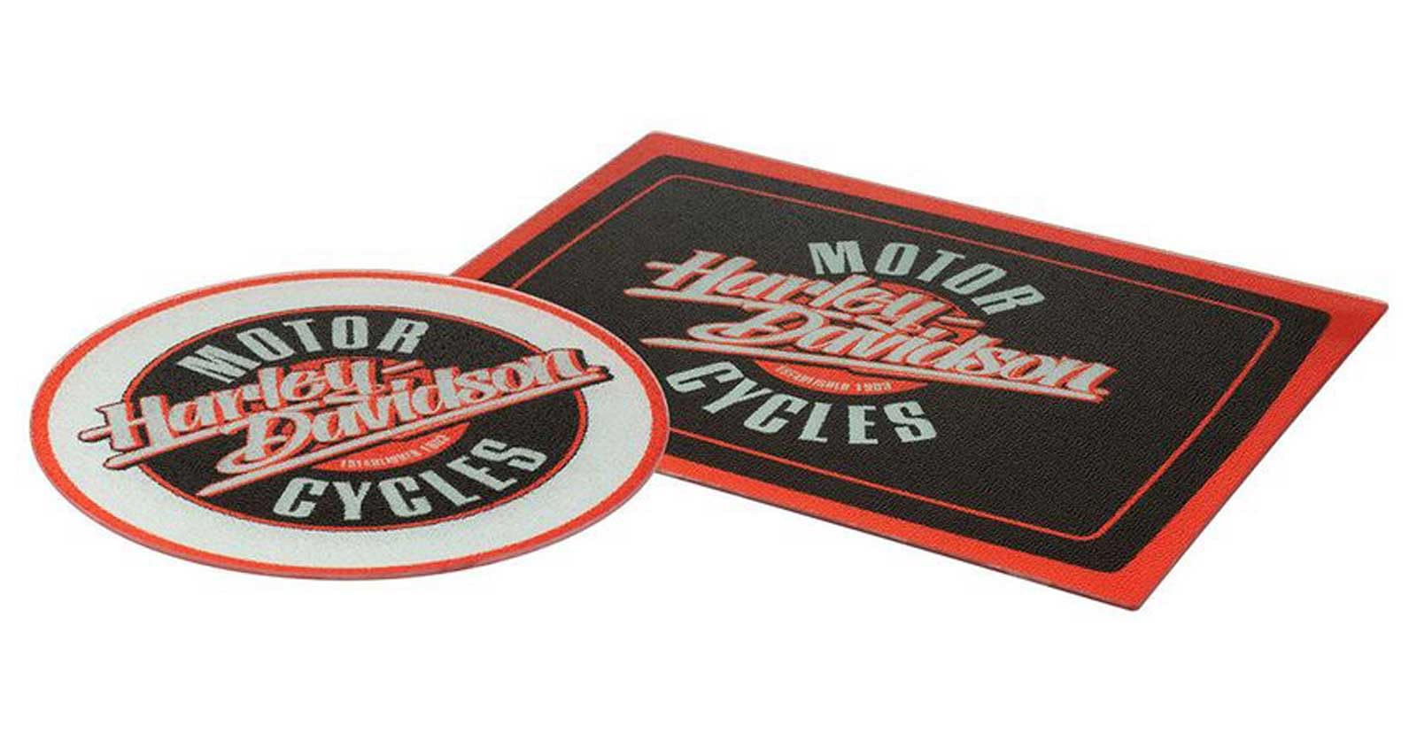 Planche à découper Harley-Davidson en 2 pièces pour la cuisine et les motards