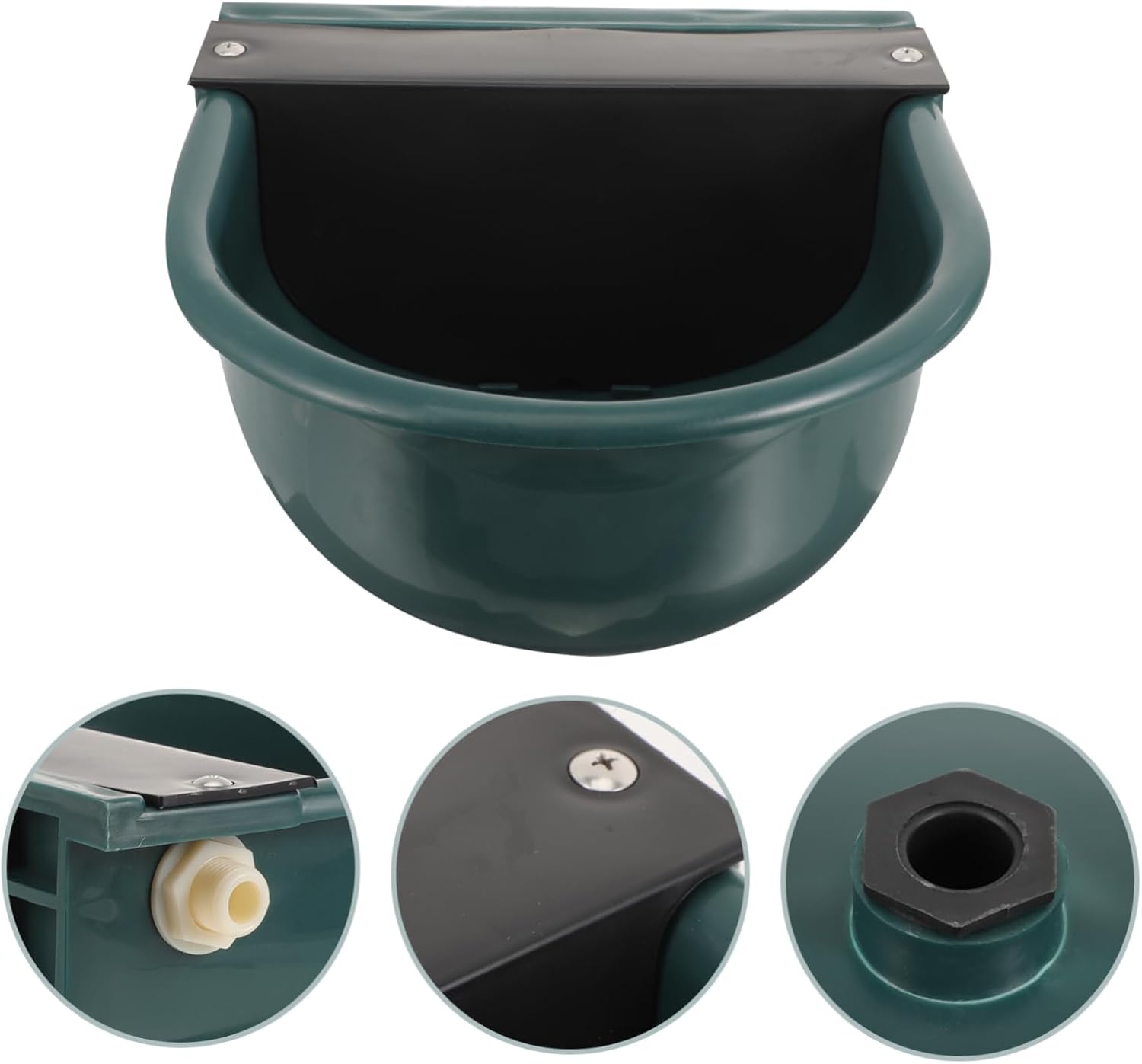 Automatic Cow Water Feeder Floating Valve Livestock Water Bowl Splash-Design for Cattle Horses Goats Easy to Use for Farms