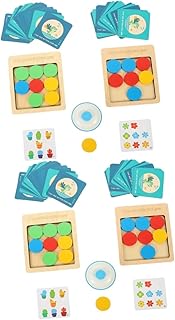NOLITOY 2 Conjuntos De Blocos De Construção De Aprendizagem Emocional Para Empilhar Quebra-Cabeças Para Jogo De Blocos De Empurrar Blocos De Madeira Blocos De Madeira Pp Número Tabuleiro
