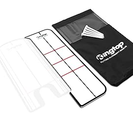 KINGTOP Shoulder Alignment Mirror - Improved Putting Setup for Perfect Eye & Shoulder Alignment - Portable Golf Putting Training Aid, Shoulder Putting Mirror with Carry Bag and Golf Tees