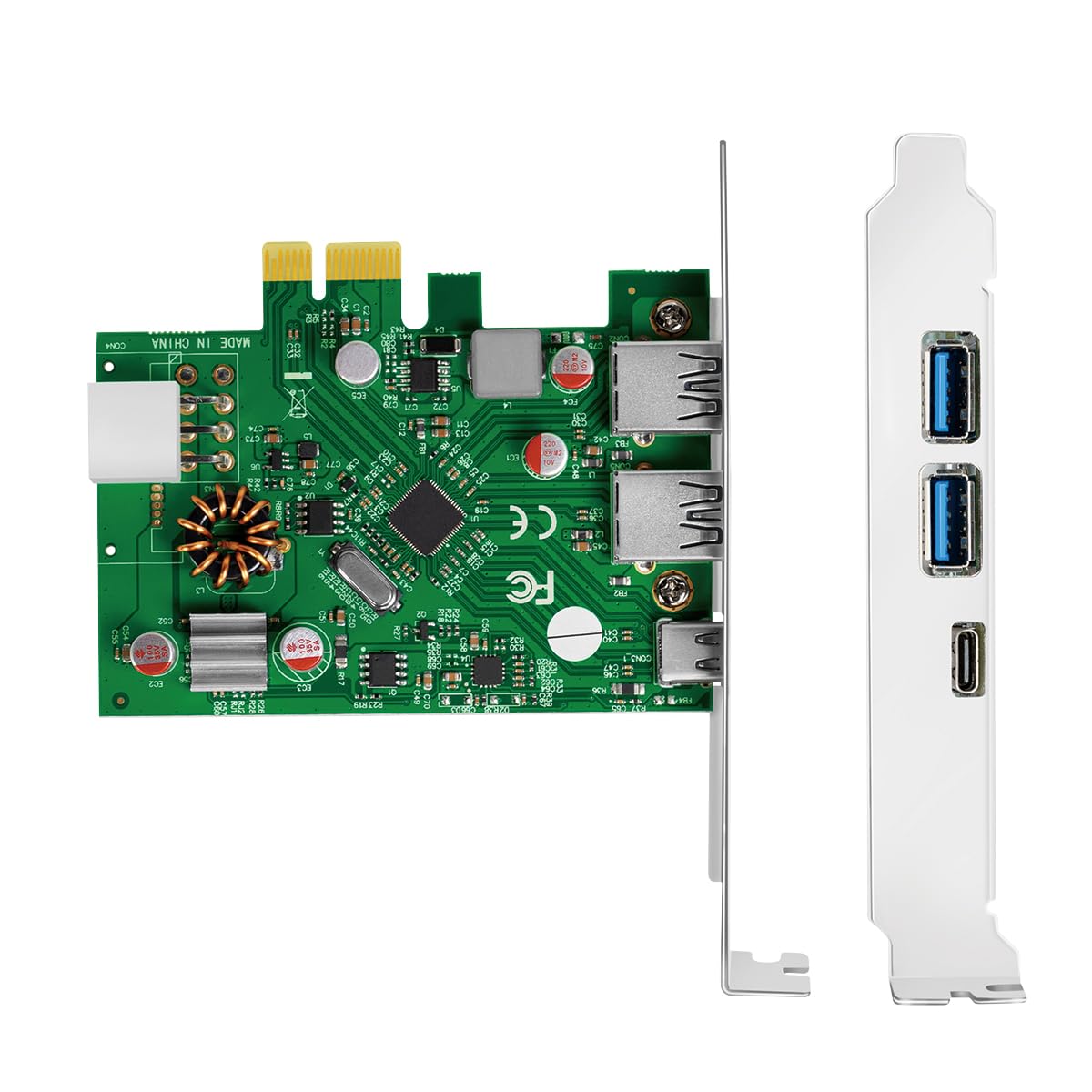 LogiLink PCI Express karta USB 3.2 (Gen1) z 1 x USB-C (Power Delivery 3.0) i 2 x USB-A