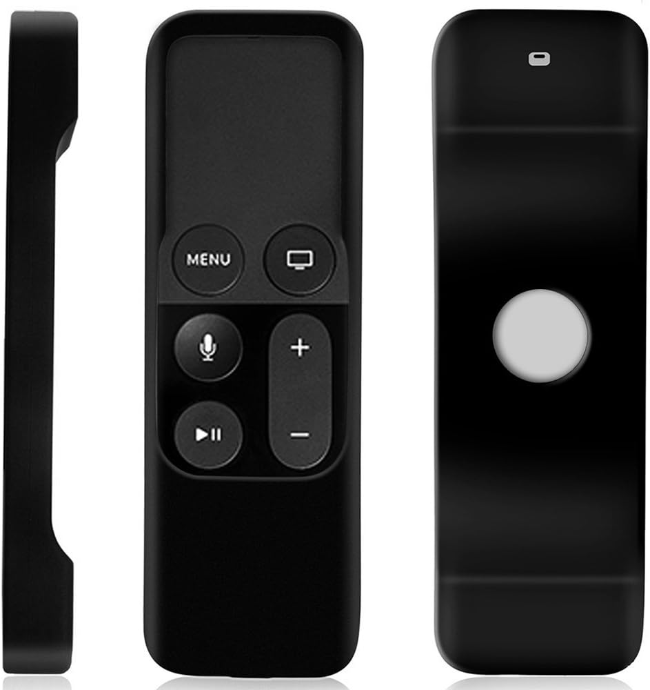 FineGood Protective Case for Apple TV 4K 4th 5th Generation Siri Remote Controls, 2 Pack Silicone Skidproof Cover of Protection for TV 4 4K Remote - Black, White