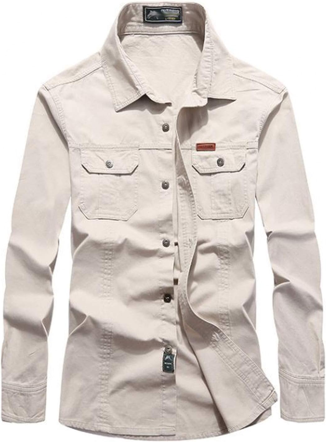 Flygo Men's Long Sleeve Button Down Shirt