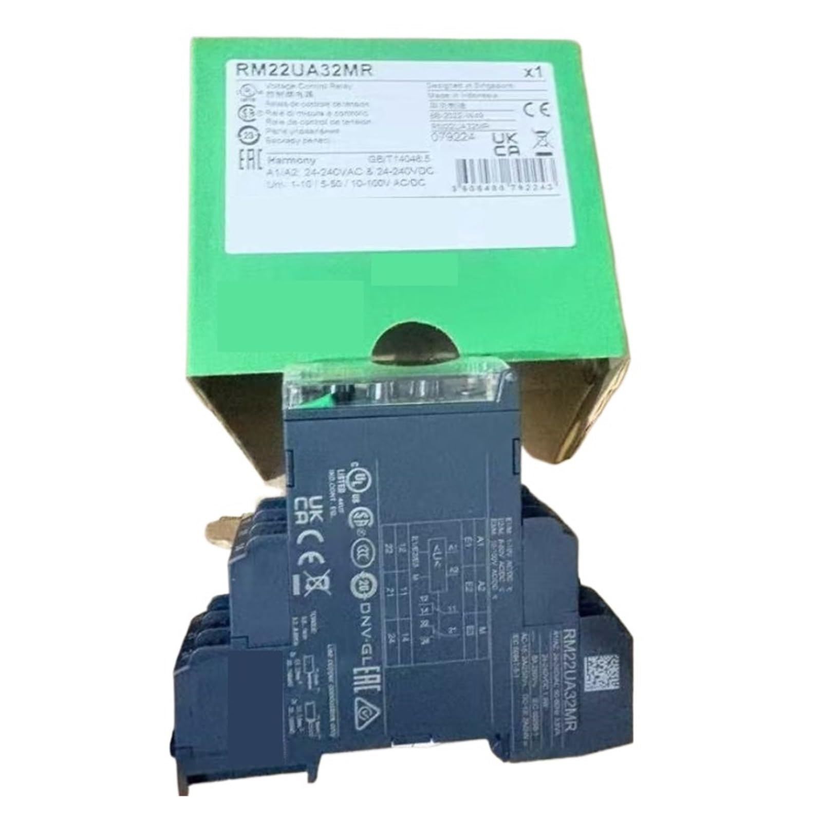 Relais RM22UA32MR protection surtension et sous-tension sur rail DIN