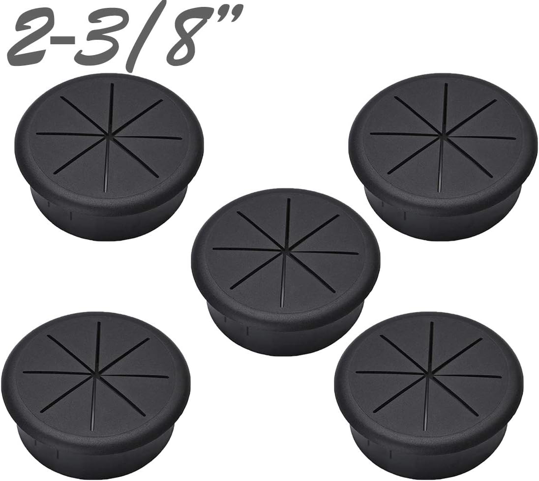 Electriduct 2-3/8" Flexible Desk Grommet - Color: Gray - 10 Pack