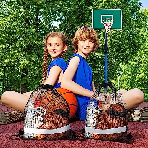 Saintrygo 20 Pcs Reflective Mesh Drawstring Bag 16.54 x 13.78 Inch Quick Drying Swimming Sport Beach Bag for Woman Man(Black)4