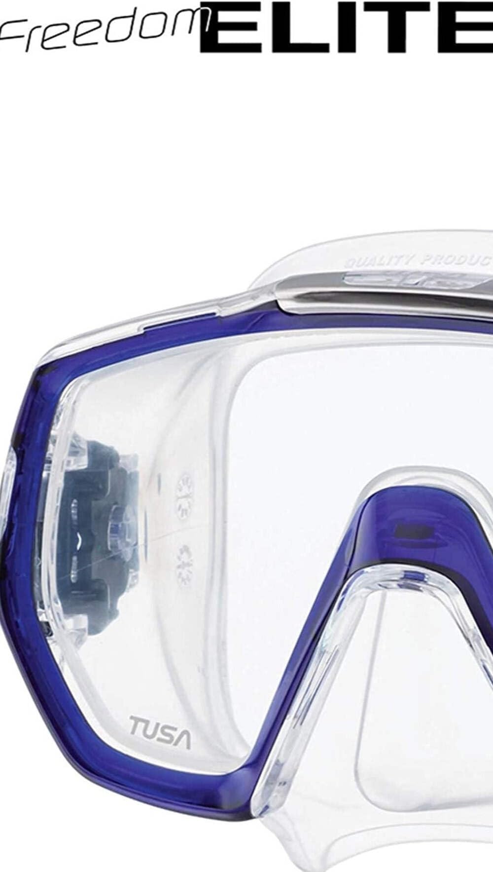 Tusa Elite Gafas Máscara de Buceo y Snorkeling Adultos, Silicona Negro/Verde