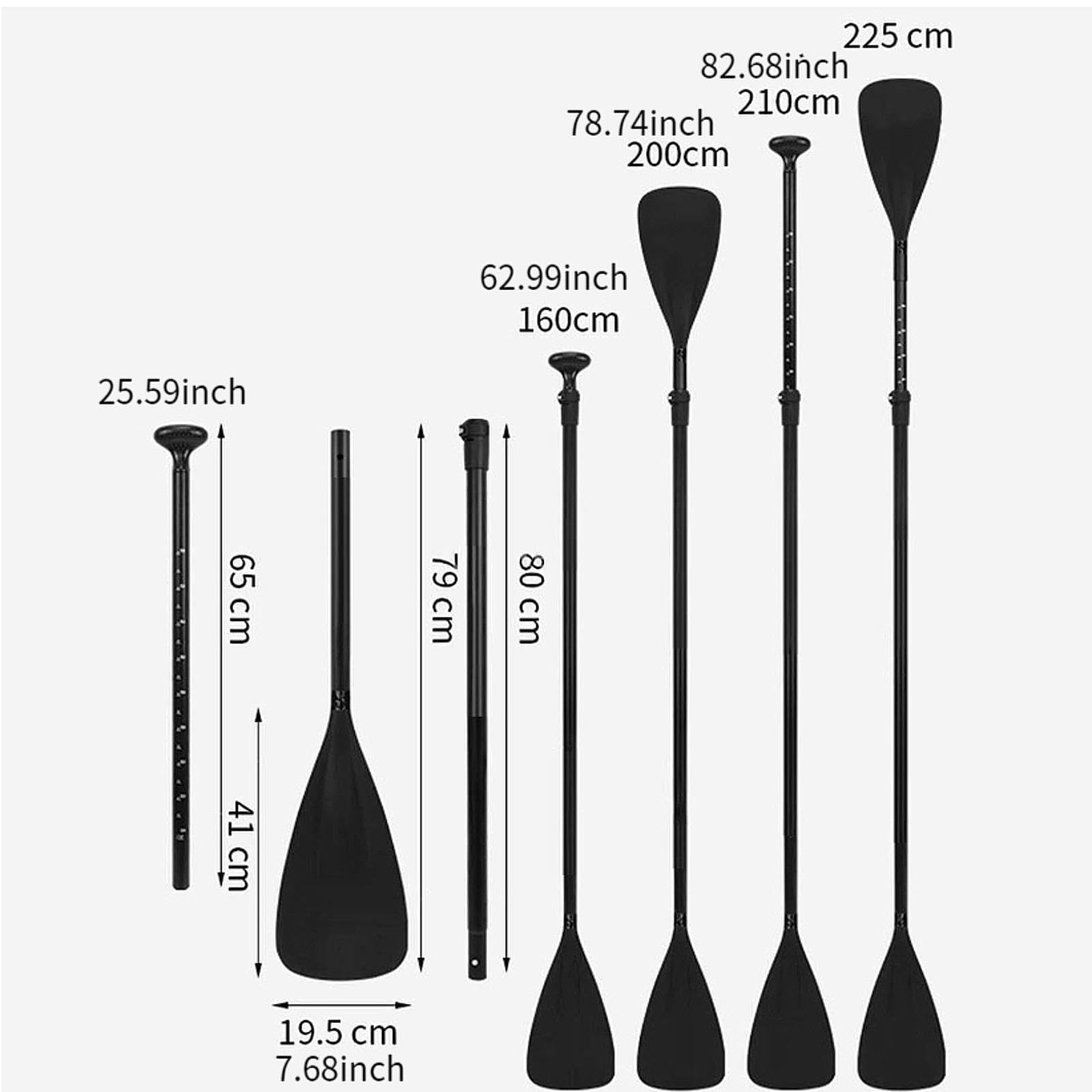 Kayak Paddles Portatile in Lega di Alluminio Rimovibili con Impugnatura Antiscivolo E estremità Doppie Adatte per Canoa Paddle Board Sport All'aperto