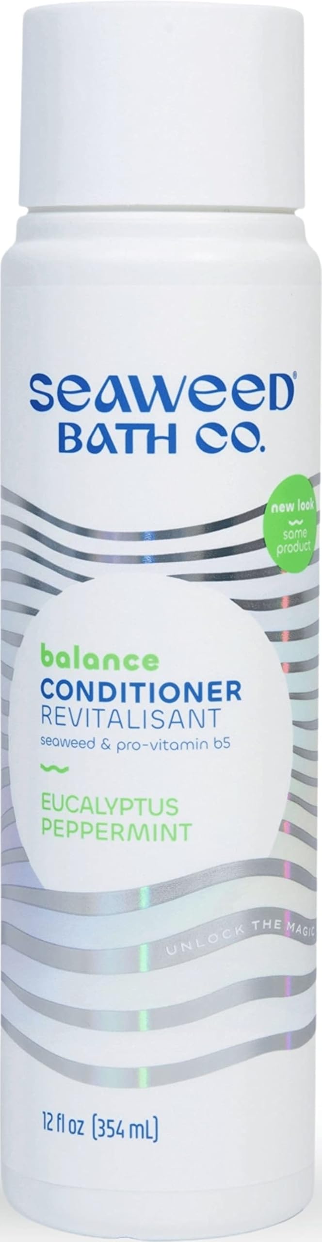 Seaweed Bath Co. Balance Conditioner, Eucalyptus Peppermint Scent, 12 Ounce, Sustainably Harvested Seaweed, Pro Vitamin B5, For Normal to Oily Hair
