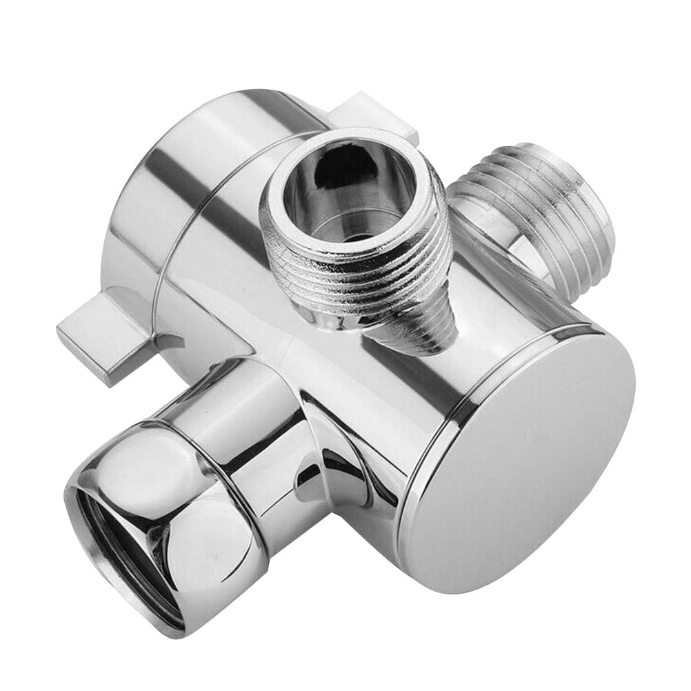 DOITOOL 3-Wege Duschumsteller Aus Edelstahl G1/2 Zoll Duschwasserumsteller FüR Handbrause Und Feste Brause Mit Drehbarem Auslass FüR Flexiblen Duscharm Anschluss
