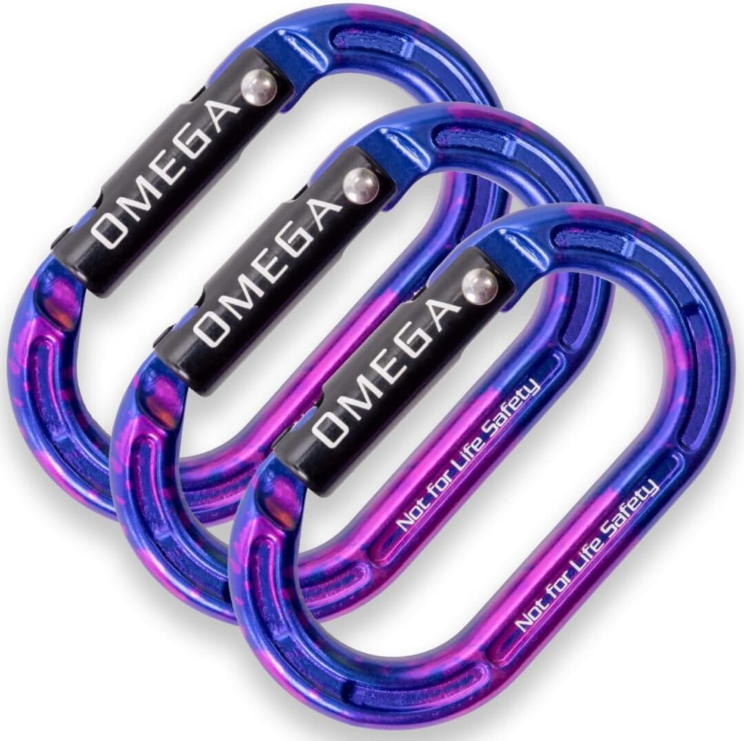 Micro Raider Mini Oval Carabiner - Hot Forged Aluminum Climbing Connector - 4kN Rated Lightweight Accessory, Compact Design for Tree Work, 3-Pack Utility Gear for Throwline, Non-PPE Equipment